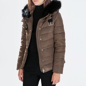 Zara Short Duck Down Feather Puffer